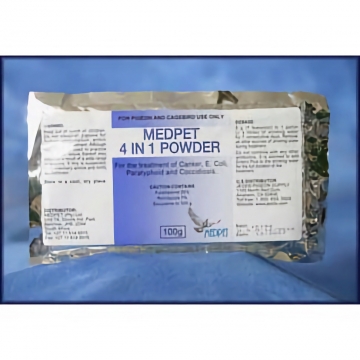 Medpet 4 in 1 Powder - Paratyphoid, Canker, Coccidiosis & E.coli