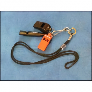 Nylon Whistle Lanyard - Black Nylon Cord - Holds a Falconer's Whistles